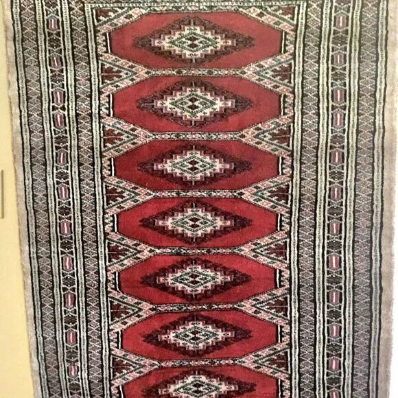 Vintage BOKHARA Rug 3'8'' x 2'6'' - Picture 2 of 3